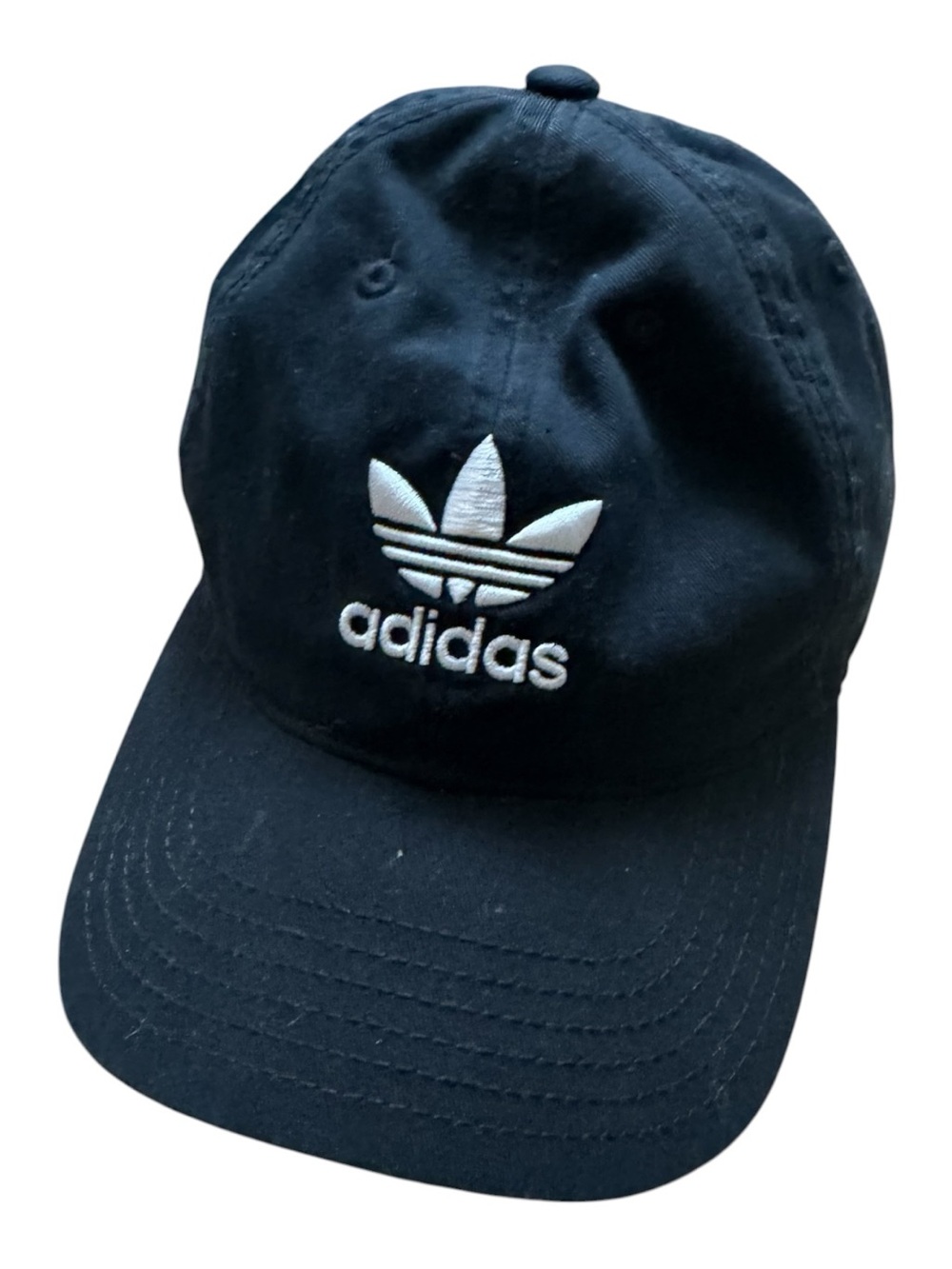🖤Adidas Women’s Black & White Classic Trefoil Embroidered Logo Adjustable Hat